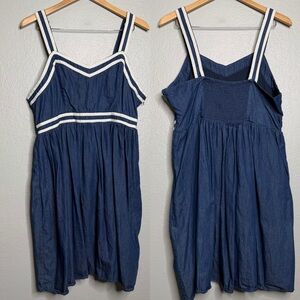 Modcloth Rockabilly Sailor Dress denim sz xl
